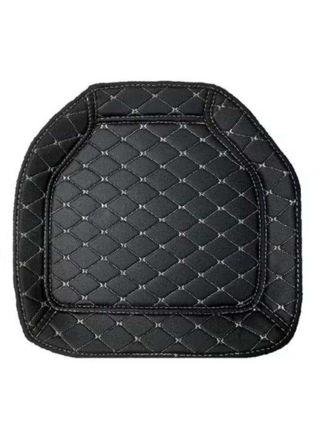 طقم دواسات أرضية سيارة عالمي، مصنوع من جلد صناعي عالي الجودة، بتصميم مبطن، يغطي كامل السيارة، مانع للانزلاق، مقاوم للماء والغبار، سهل التنظيف، لون أسود، لحماية داخلية السيارة، 5 قطع، دواسات للمقاعد الأمامية والخلفية، مناسب لسيارات السيدان وسيارات الدفع الرباعي والهاتشباك، إكسسوارات سيارات متينة - Image 2